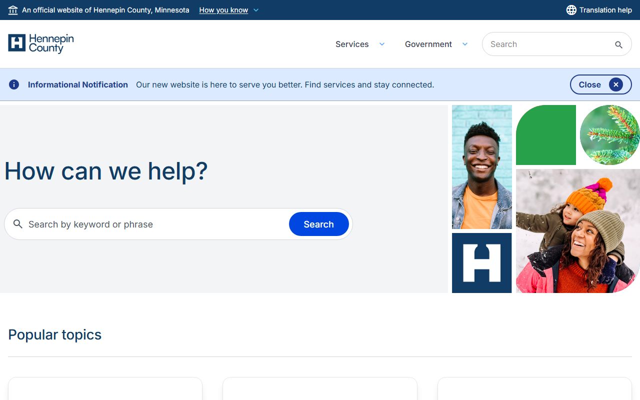 Hennepin County vital records page for death certificates