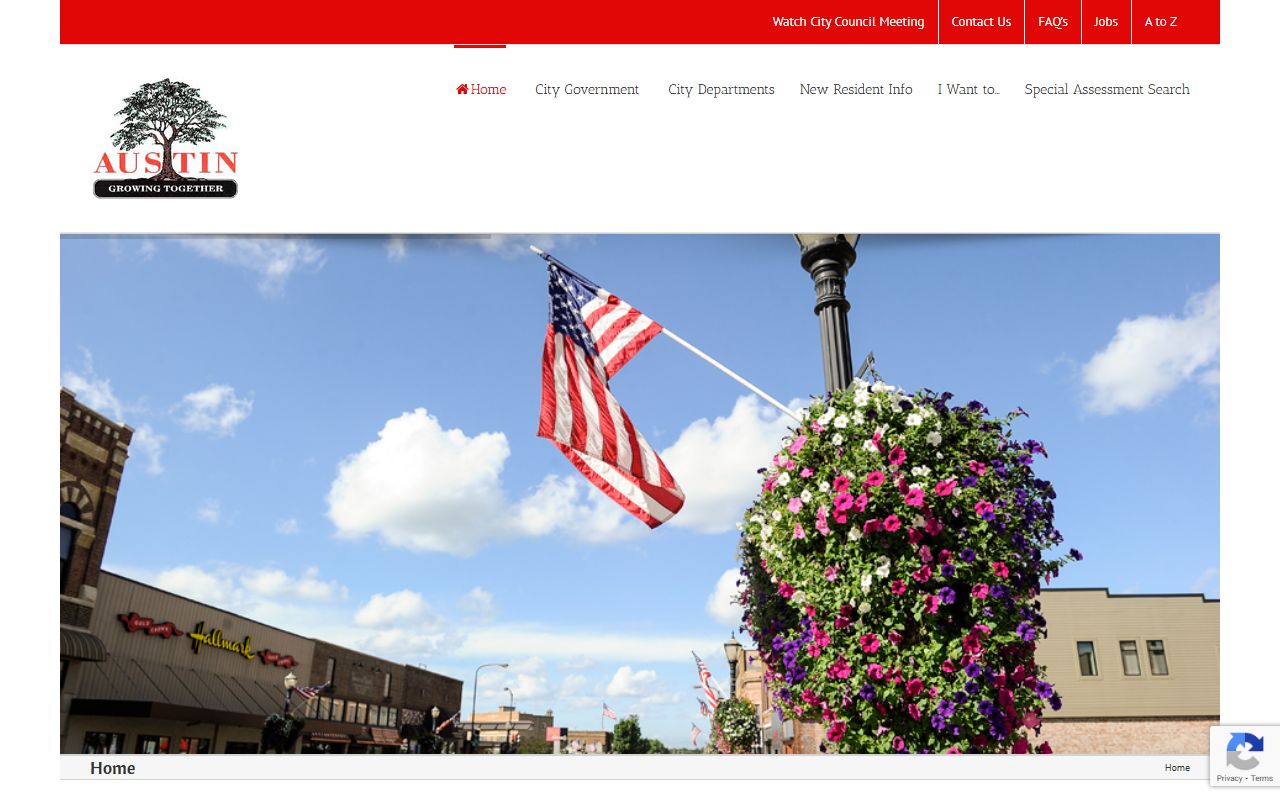 City of Austin Minnesota website with information relevant to Mower County death records