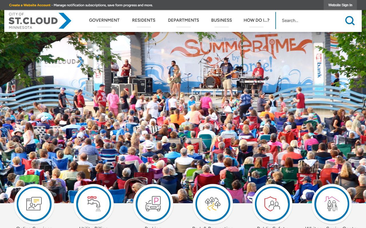 City of St. Cloud website related to Stearns County death records