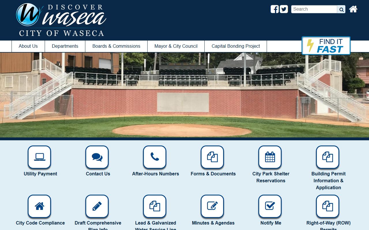 City of Waseca website related to Waseca County death records