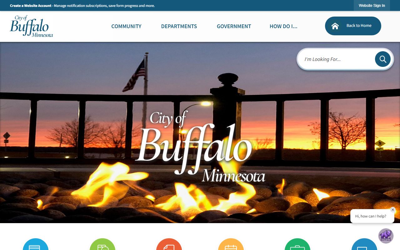 City of Buffalo website related to Wright County death records